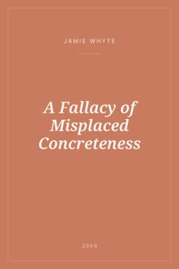 Portada de A Fallacy of Misplaced Concreteness