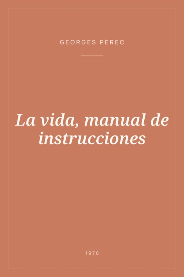 Portada de La vida, manual de instrucciones