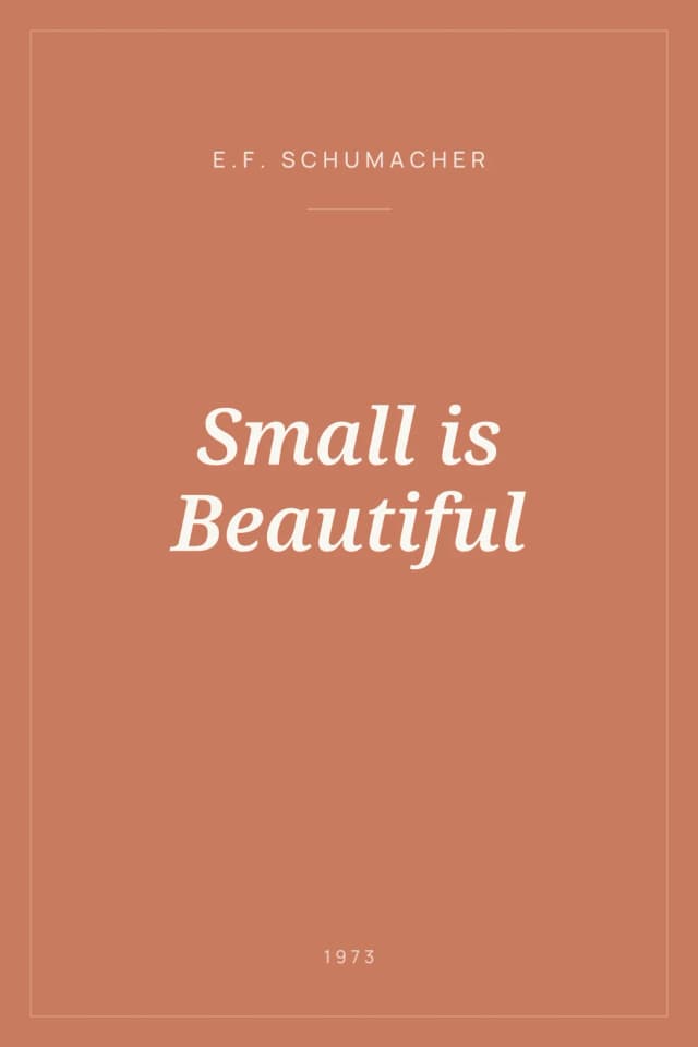 Portada de Small is Beautiful