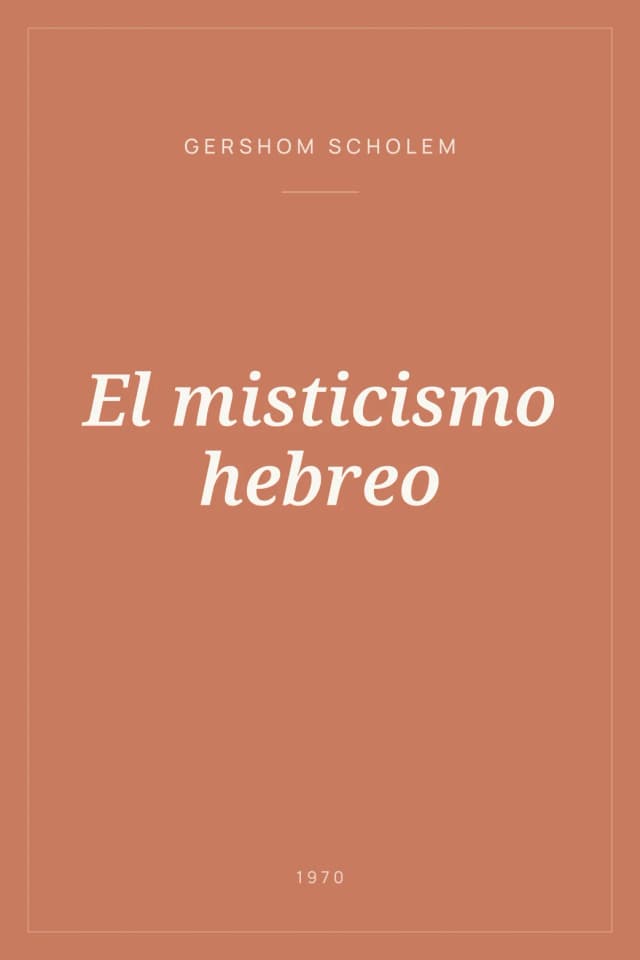 Portada de El misticismo hebreo