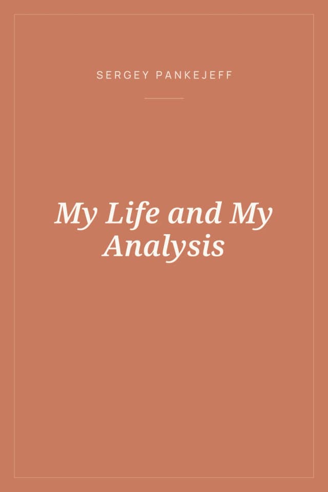 Portada de My Life and My Analysis