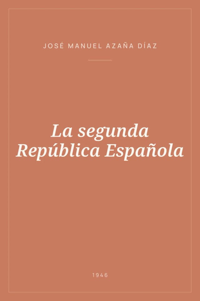 Portada de La segunda República Española