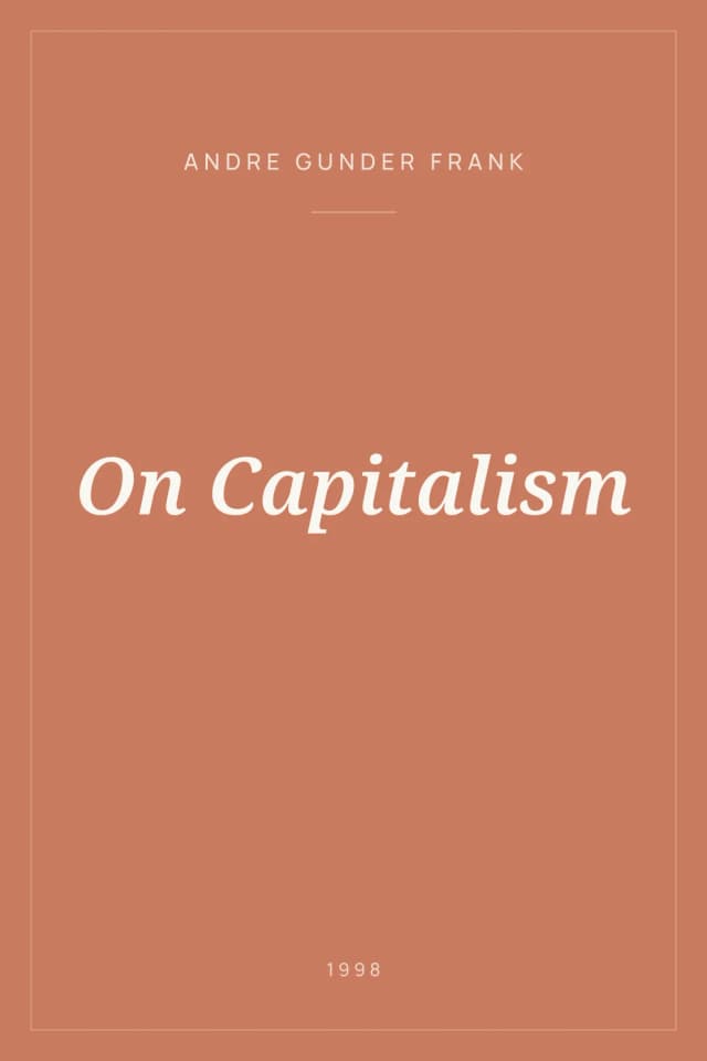 Portada de On Capitalism