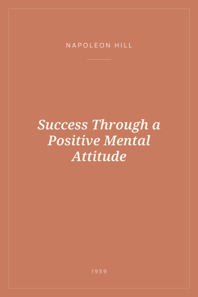 Portada de Success Through a Positive Mental Attitude