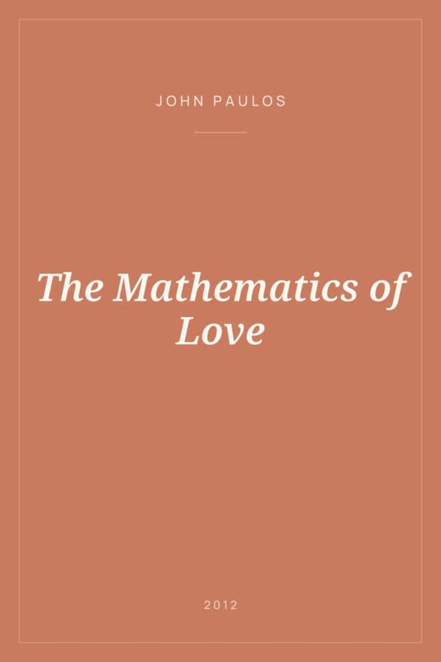 Portada de The Mathematics of Love