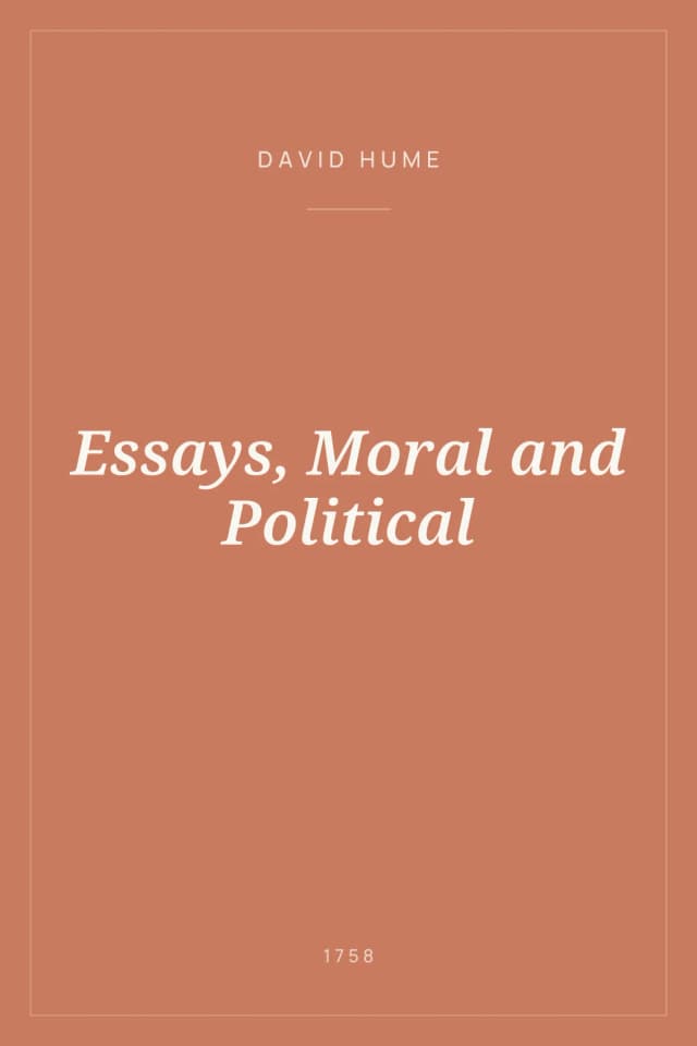 Portada de Essays, Moral and Political