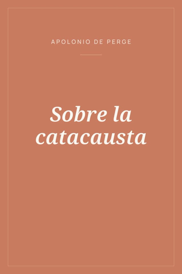 Portada de Sobre la catacausta