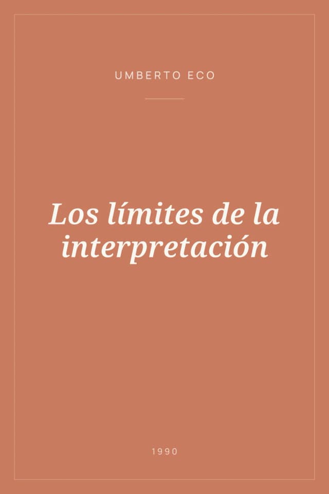 Portada de Los límites de la interpretación