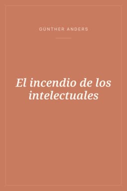 Portada de El incendio de los intelectuales
