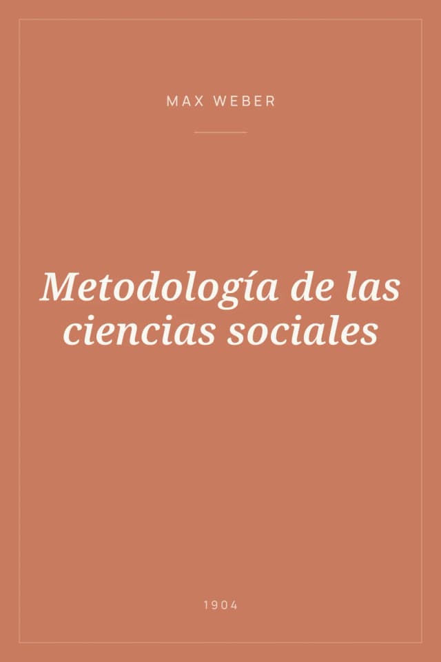 Portada de Metodología de las ciencias sociales