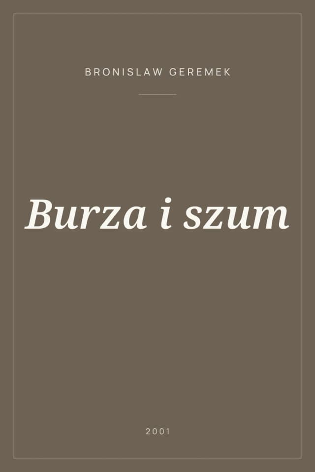 Portada de Burza i szum