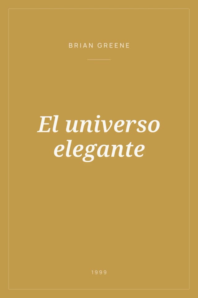 Portada de El universo elegante
