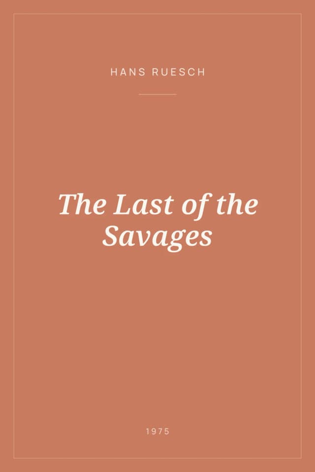 Portada de The Last of the Savages