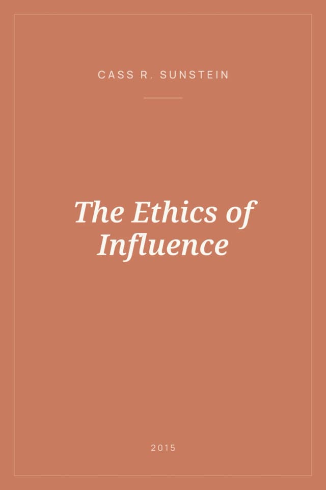 Portada de The Ethics of Influence