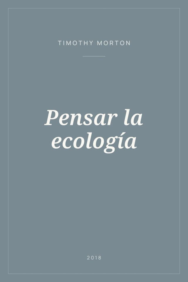 Portada de Pensar la ecología