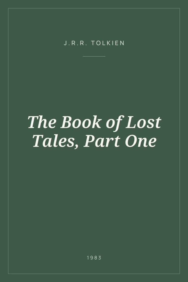 Portada de The Book of Lost Tales, Part One
