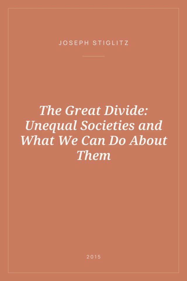 Portada de The Great Divide: Unequal Societies and What We Can Do About Them