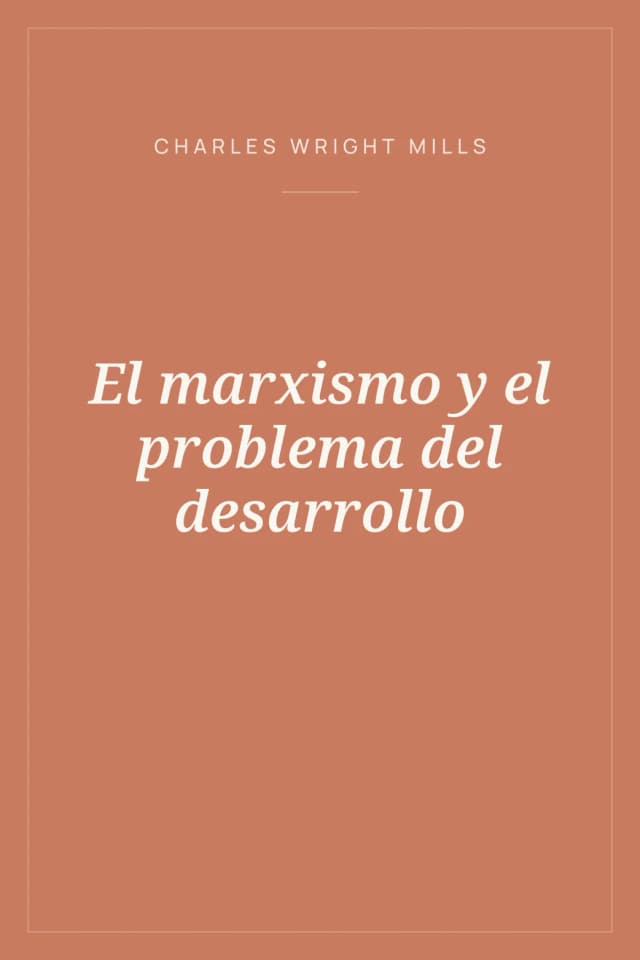 Portada de El marxismo y el problema del desarrollo