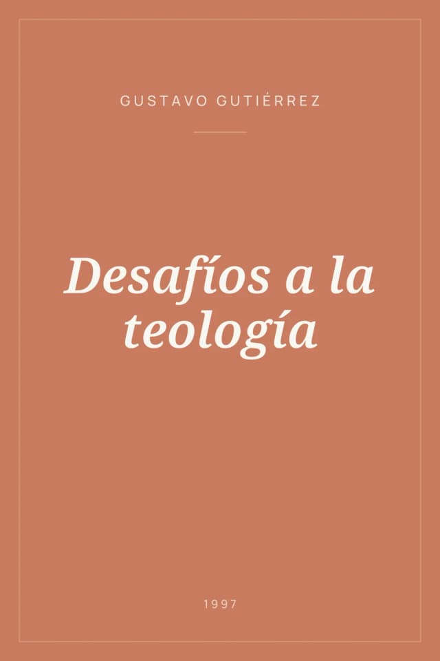 Portada de Desafíos a la teología