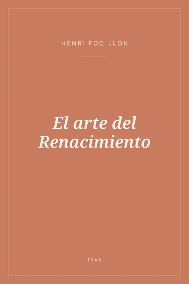 Portada de El arte del Renacimiento