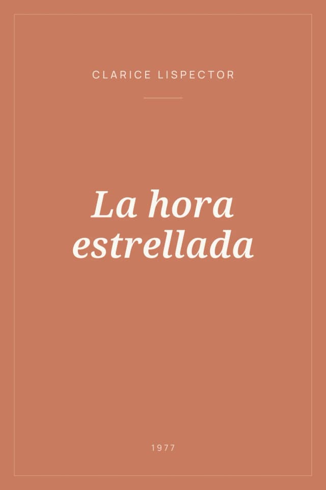 Portada de La hora estrellada