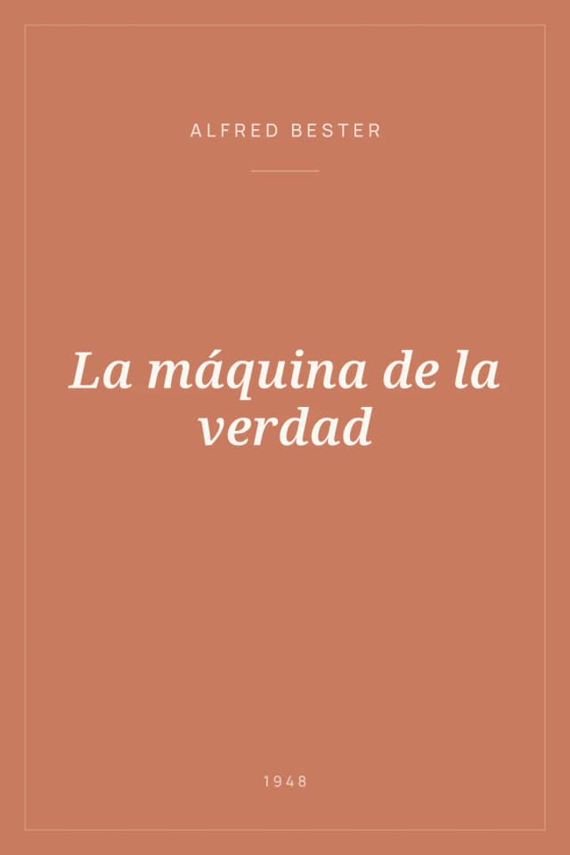 Portada de La máquina de la verdad