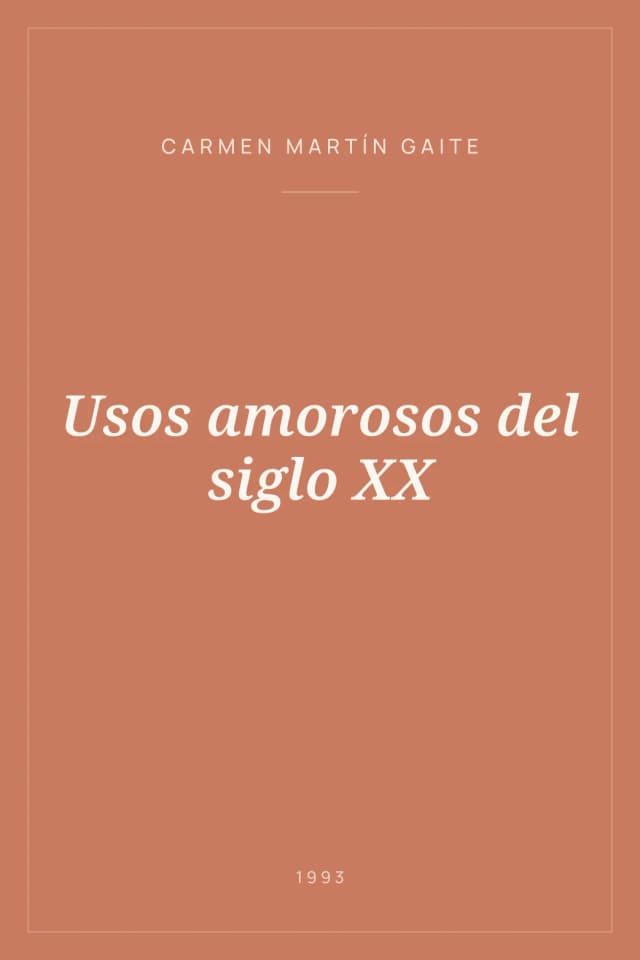 Portada de Usos amorosos del siglo XX