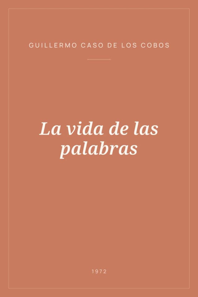 Portada de La vida de las palabras