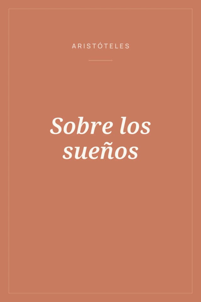 Portada de Sobre los sueños