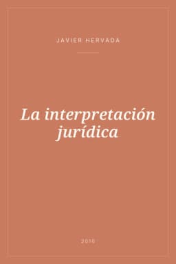 Portada de La interpretación jurídica