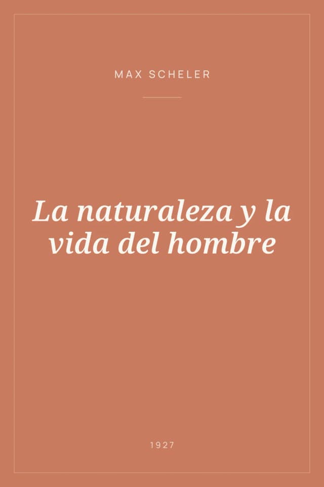 Portada de La naturaleza y la vida del hombre