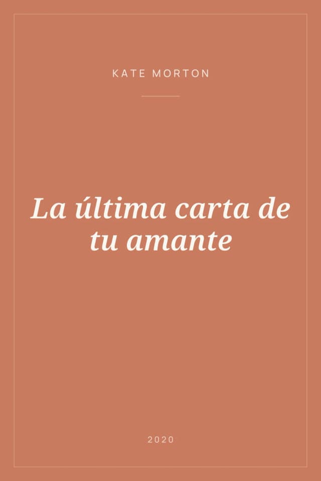 Portada de La última carta de tu amante