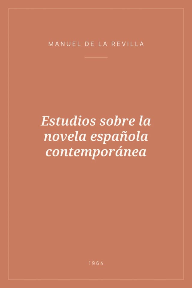 Portada de Estudios sobre la novela española contemporánea