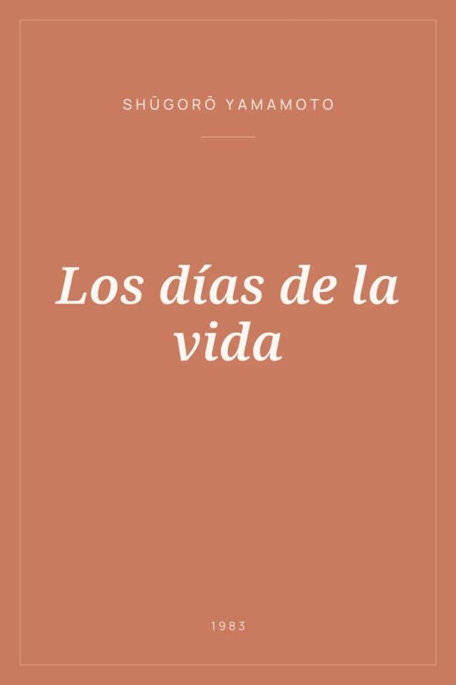 Portada de Los días de la vida