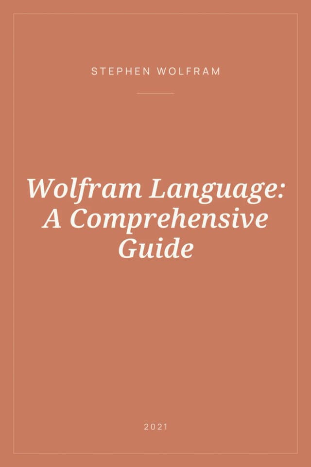 Portada de Wolfram Language: A Comprehensive Guide