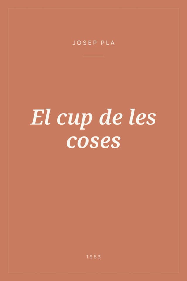 Portada de El cup de les coses