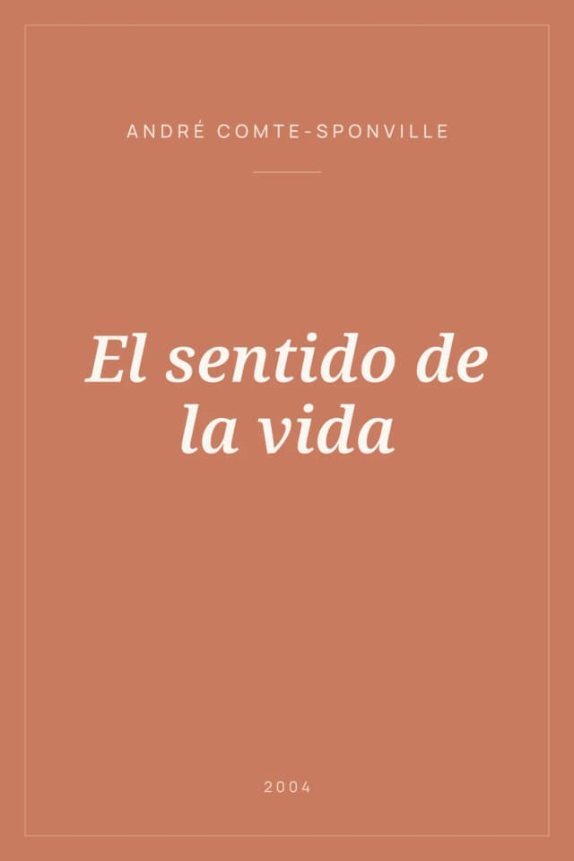 Portada de El sentido de la vida