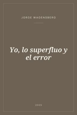 Portada de Yo, lo superfluo y el error