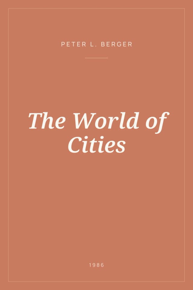 Portada de The World of Cities