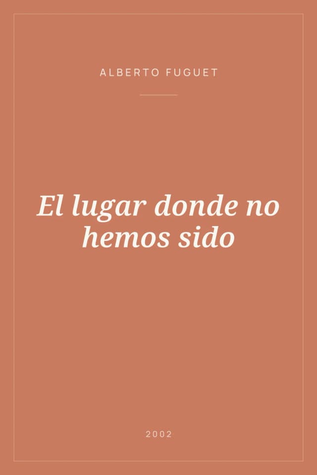 Portada de El lugar donde no hemos sido