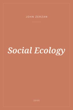 Portada de Social Ecology