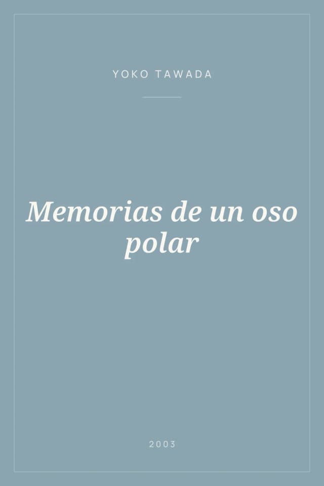 Portada de Memorias de un oso polar