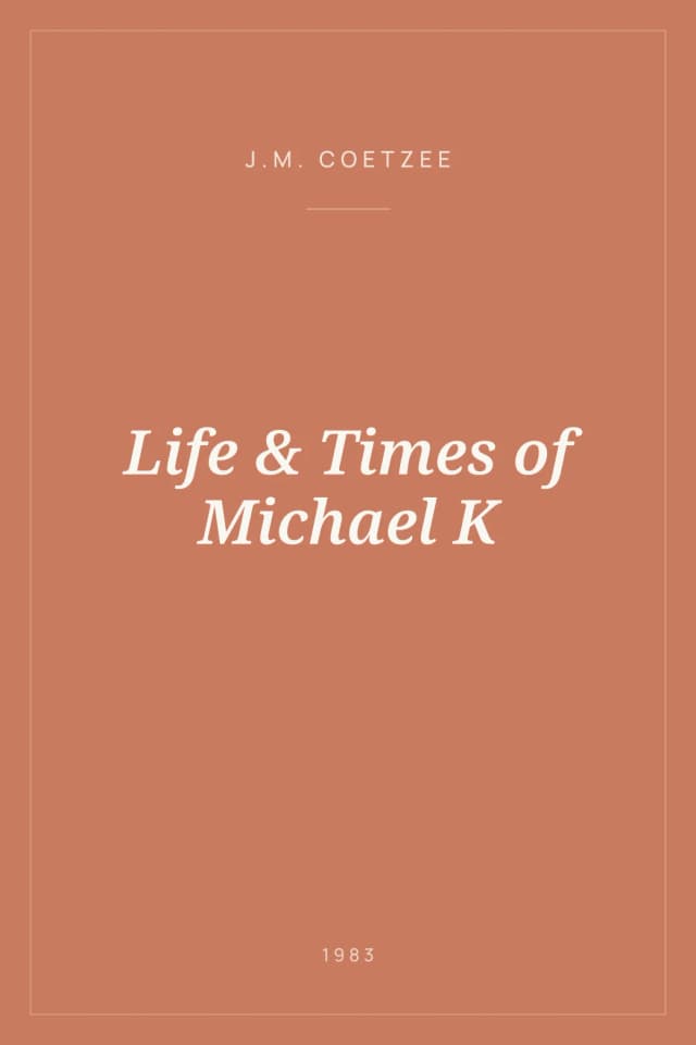 Portada de Life & Times of Michael K