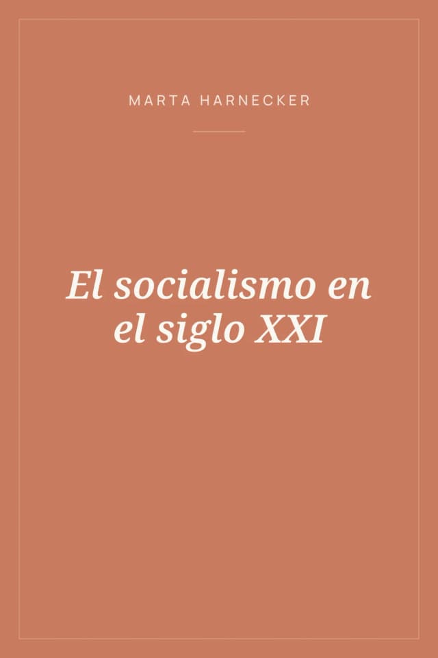 Portada de El socialismo en el siglo XXI