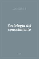 Portada de Sociología del conocimiento