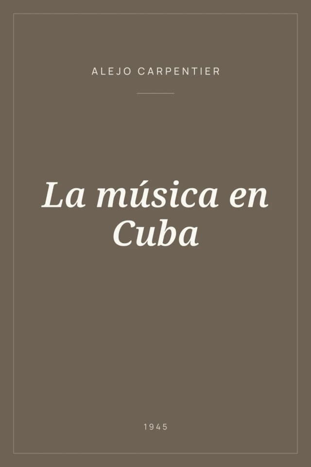 Portada de La música en Cuba