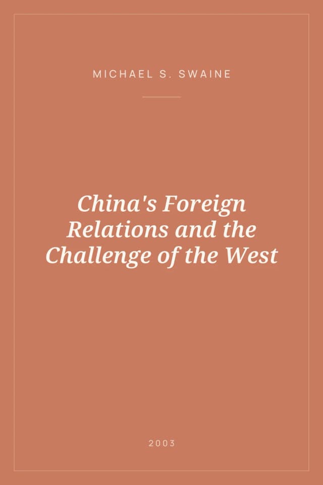 Portada de China's Foreign Relations and the Challenge of the West