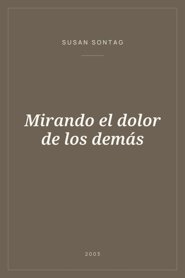 Portada de Mirando el dolor de los demás