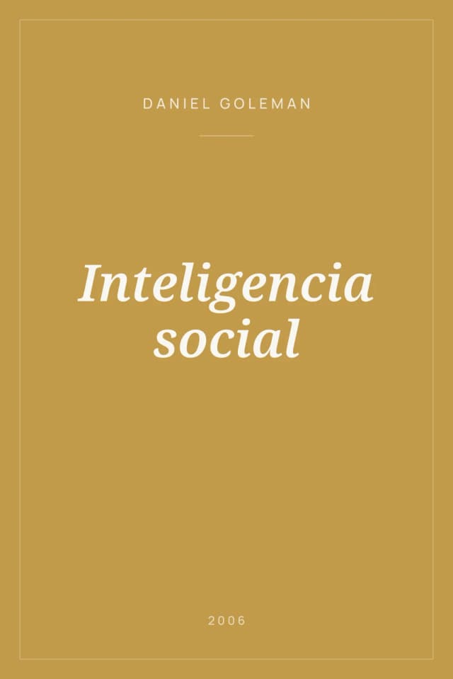 Portada de Inteligencia social