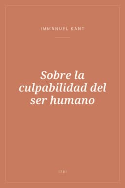 Portada de Sobre la culpabilidad del ser humano